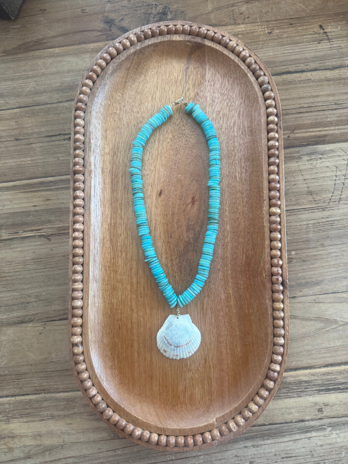 Turquoise Scallop Necklace
