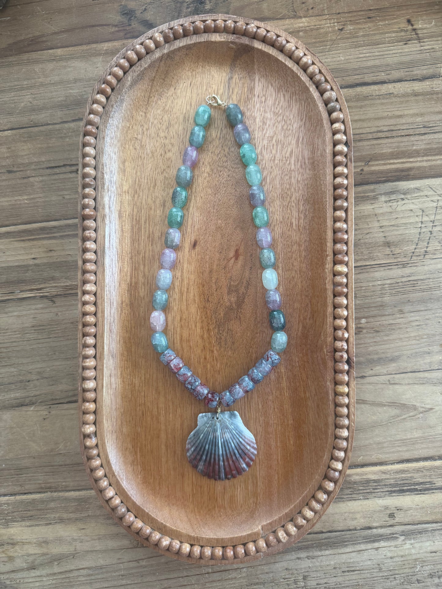 Stormy Seas Scallop Necklace